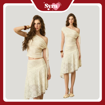 Đầm trễ vai đi làm