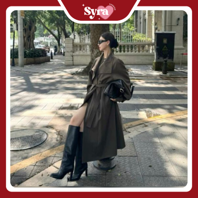 Phối đồ cùng áo khoác dạ dài